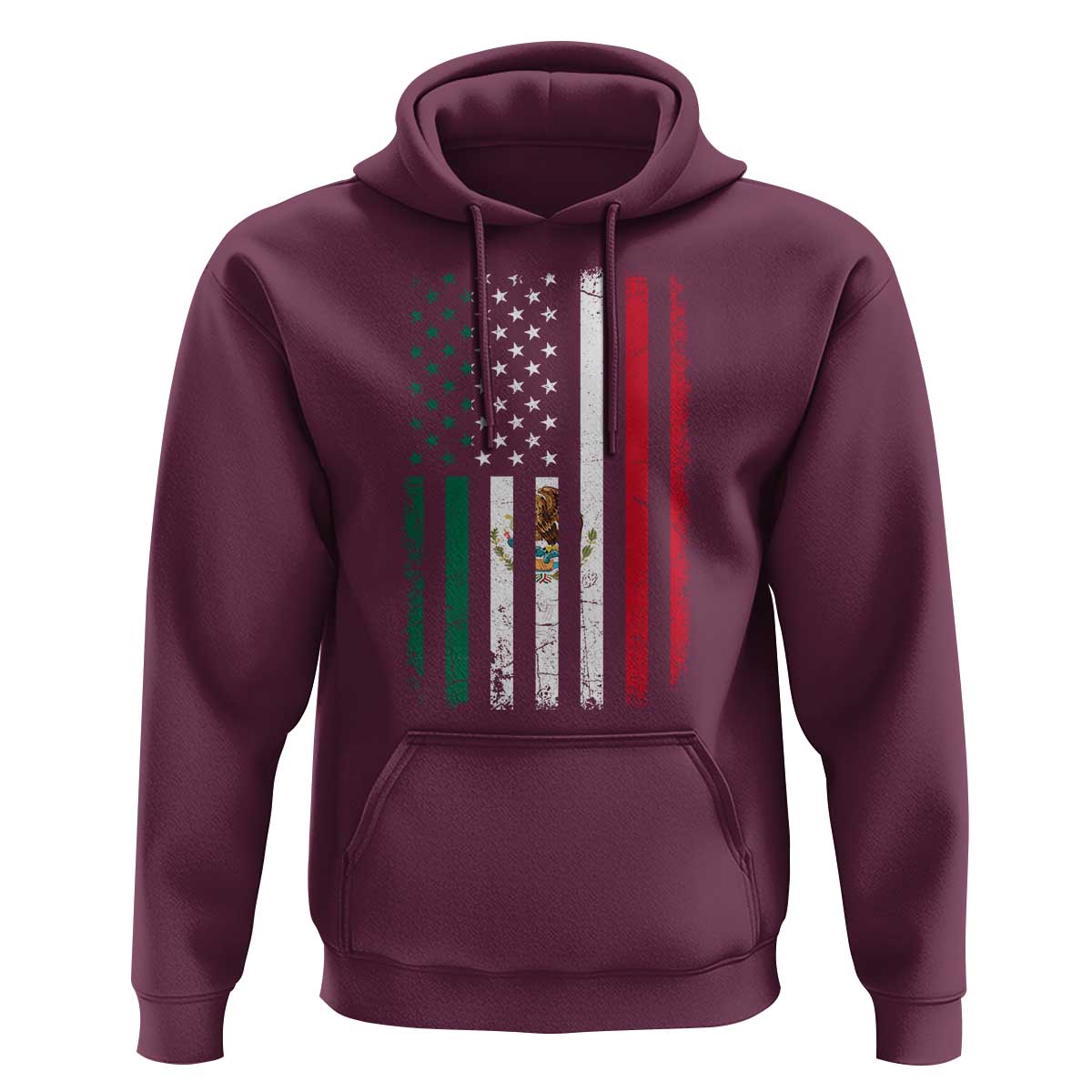 Mexican American Flag Mexican Roots Mexico America Hoodie - Wonder Print Shop