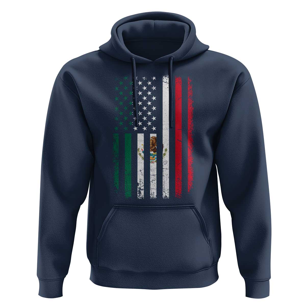 Mexican American Flag Mexican Roots Mexico America Hoodie - Wonder Print Shop
