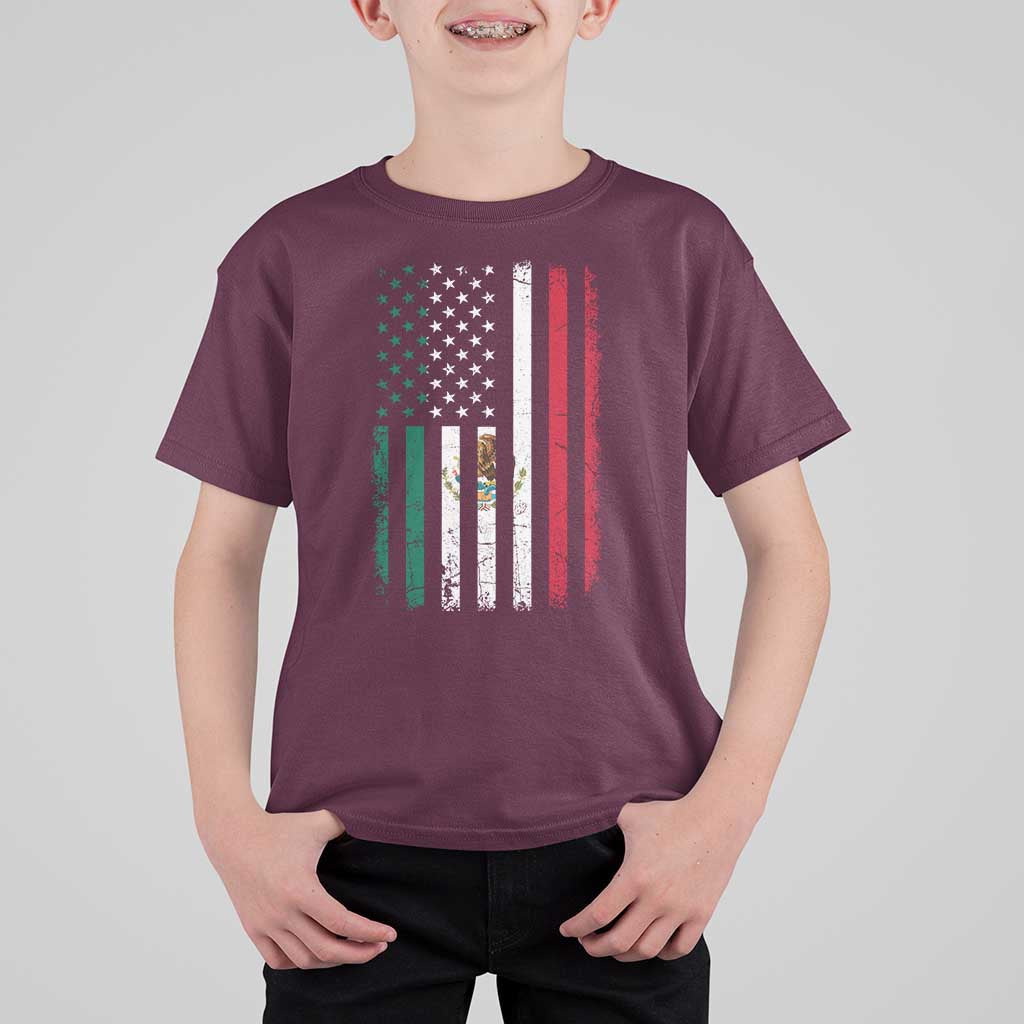 Mexican American Flag Mexican Roots Mexico America T Shirt For Kid - Wonder Print Shop
