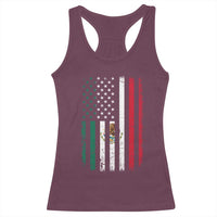 Mexican American Flag Mexican Roots Mexico America Racerback Tank Top - Wonder Print Shop