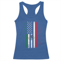 Mexican American Flag Mexican Roots Mexico America Racerback Tank Top - Wonder Print Shop