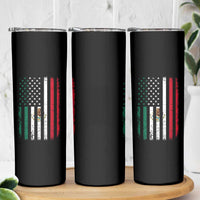 Mexican American Flag Mexican Roots Mexico America Skinny Tumbler - Wonder Print Shop