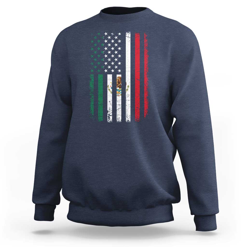Mexican American Flag Mexican Roots Mexico America Sweatshirt - Wonder Print Shop