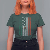 Mexican American Flag Mexican Roots Mexico America T Shirt For Women - Wonder Print Shop