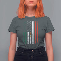 Mexican American Flag Mexican Roots Mexico America T Shirt For Women - Wonder Print Shop