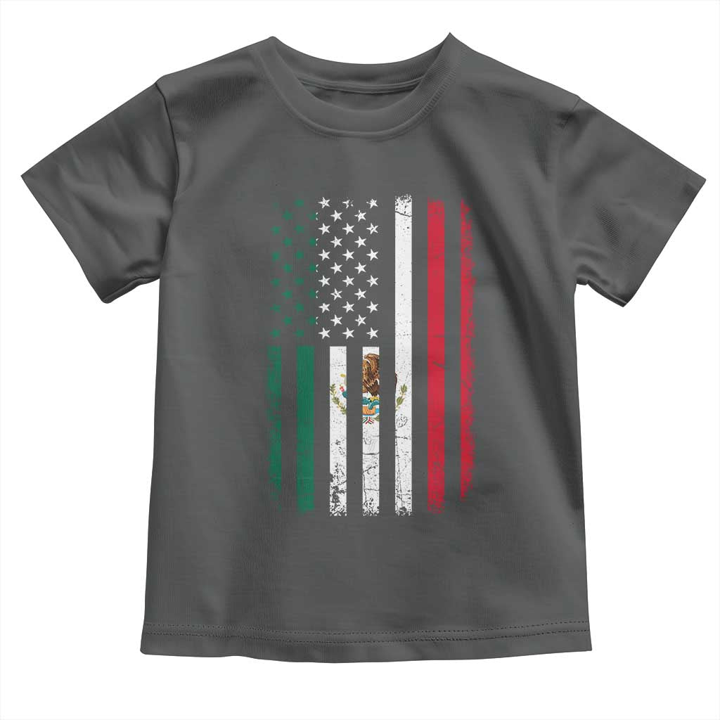 Mexican American Flag Mexican Roots Mexico America Toddler T Shirt - Wonder Print Shop