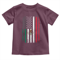 Mexican American Flag Mexican Roots Mexico America Toddler T Shirt - Wonder Print Shop