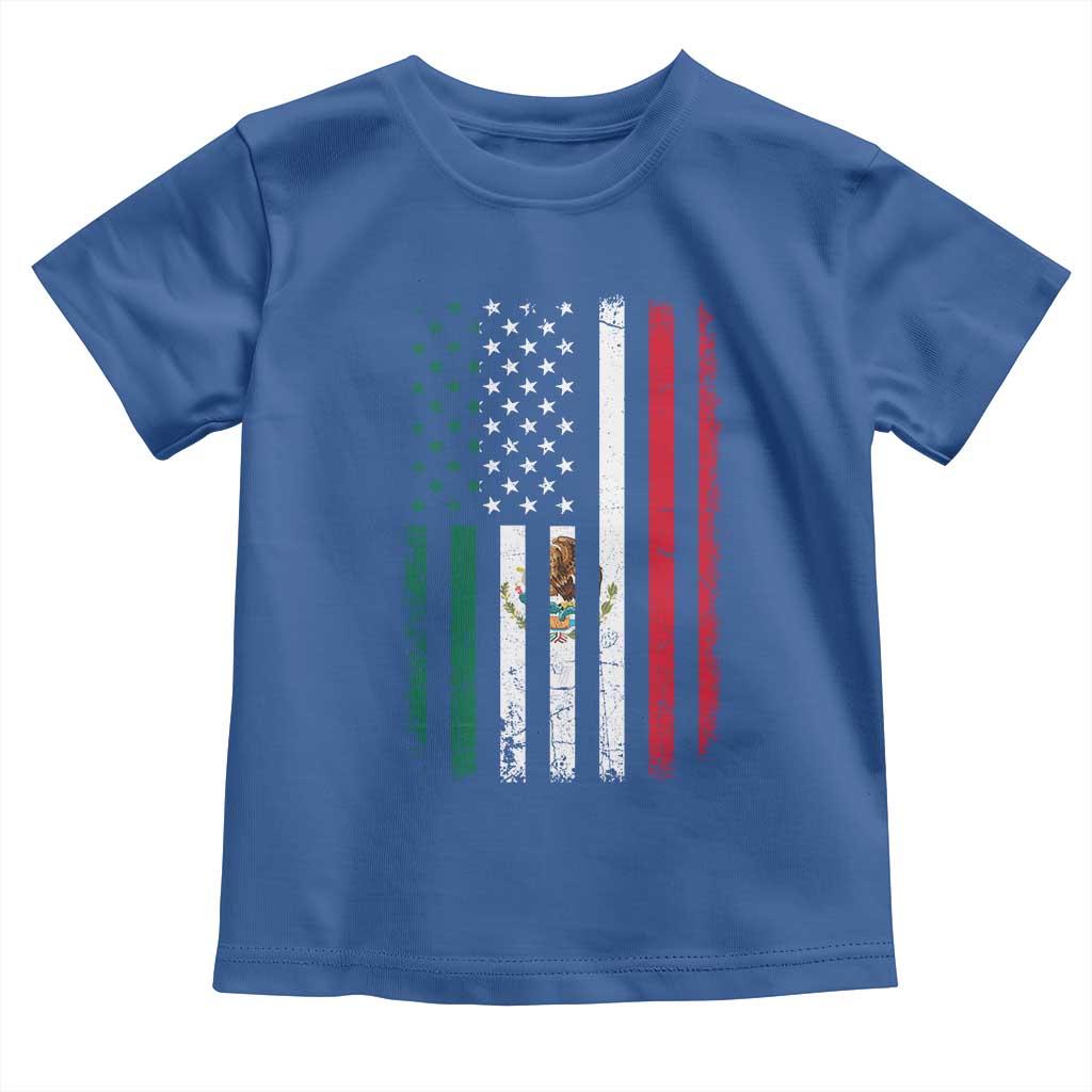Mexican American Flag Mexican Roots Mexico America Toddler T Shirt - Wonder Print Shop