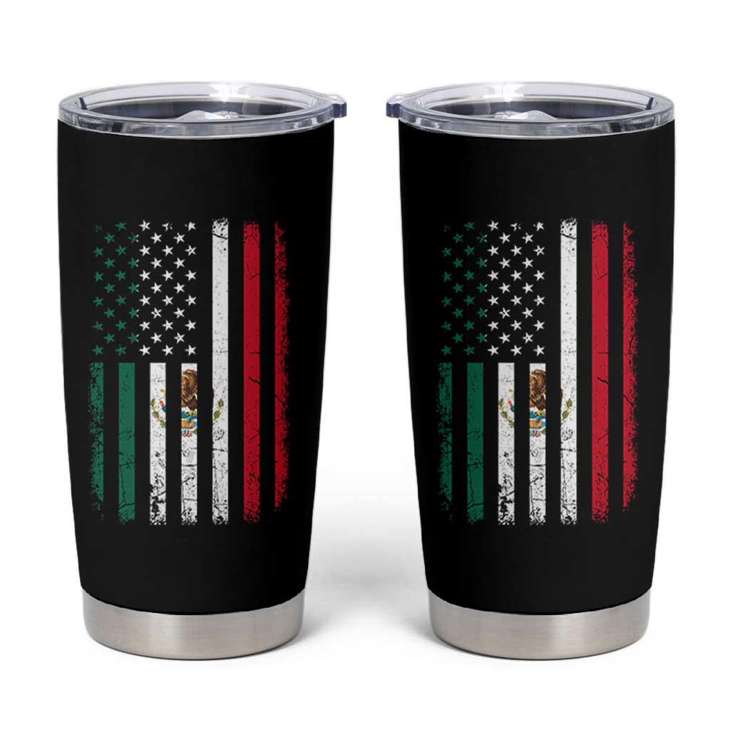 Mexican American Flag Mexican Roots Mexico America Tumbler Cup - Wonder Print Shop