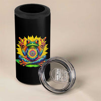 Tie Dye Frog Peace Sign Hippie Sunflower 4 in 1 Can Cooler Tumbler - Wonder Print Shop