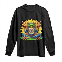 Tie Dye Frog Peace Sign Hippie Sunflower Long Sleeve Shirt - Wonder Print Shop