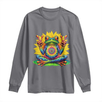 Tie Dye Frog Peace Sign Hippie Sunflower Long Sleeve Shirt - Wonder Print Shop