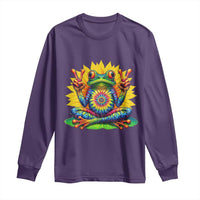 Tie Dye Frog Peace Sign Hippie Sunflower Long Sleeve Shirt - Wonder Print Shop