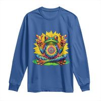 Tie Dye Frog Peace Sign Hippie Sunflower Long Sleeve Shirt - Wonder Print Shop