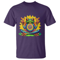 Tie Dye Frog Peace Sign Hippie Sunflower T Shirt - Wonder Print Shop