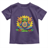 Tie Dye Frog Peace Sign Hippie Sunflower Toddler T Shirt - Wonder Print Shop
