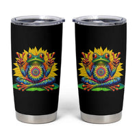 Tie Dye Frog Peace Sign Hippie Sunflower Tumbler Cup - Wonder Print Shop