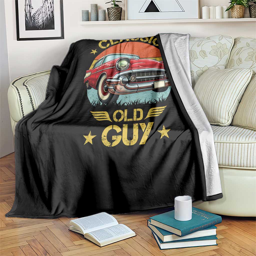 Funny Classic Old Guy Throw Blanket Humor Saying Classic Car Lover - Wonder Print Shop
