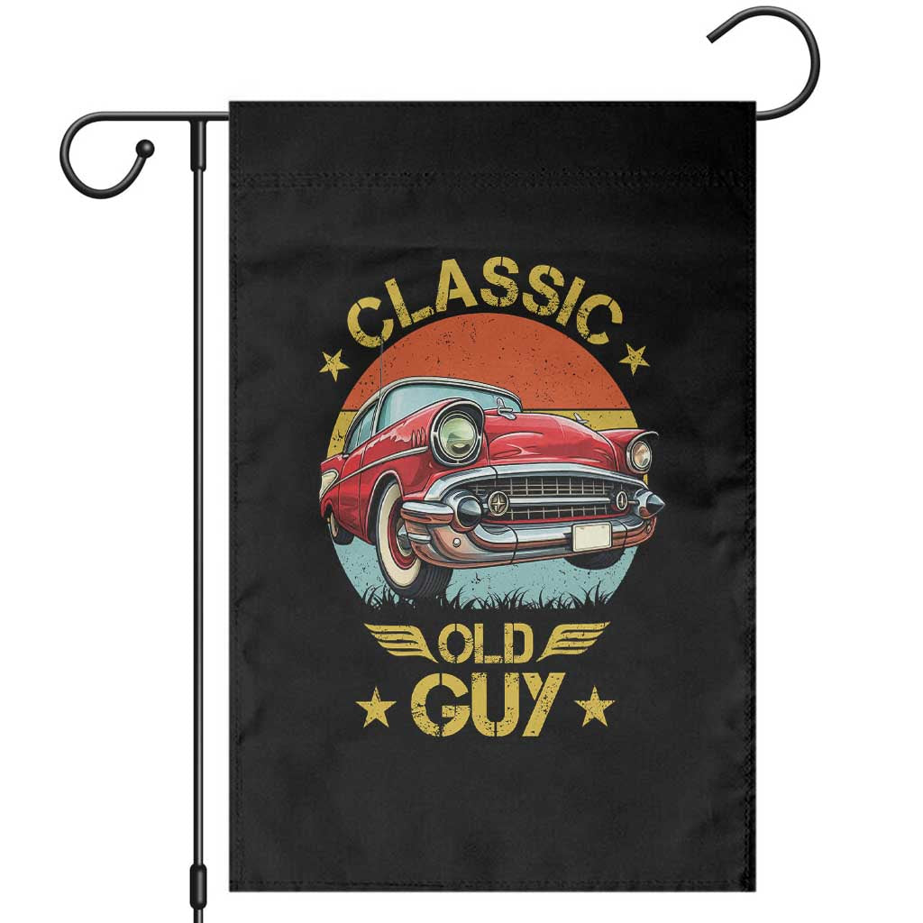Funny Classic Old Guy Garden Flag Humor Saying Classic Car Lover - Wonder Print Shop