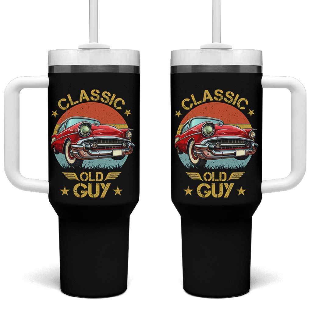 Funny Classic Old Guy Tumbler With Handle Humor Saying Classic Car Lover - Wonder Print Shop