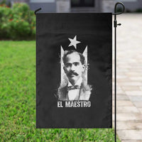 Pedro Albizu Campos Garden Flag El Maestro Black Puerto Rico Flag - Wonder Print Shop