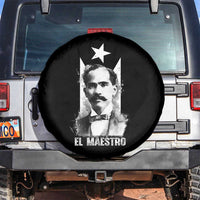 Pedro Albizu Campos Spare Tire Cover El Maestro Black Puerto Rico Flag - Wonder Print Shop
