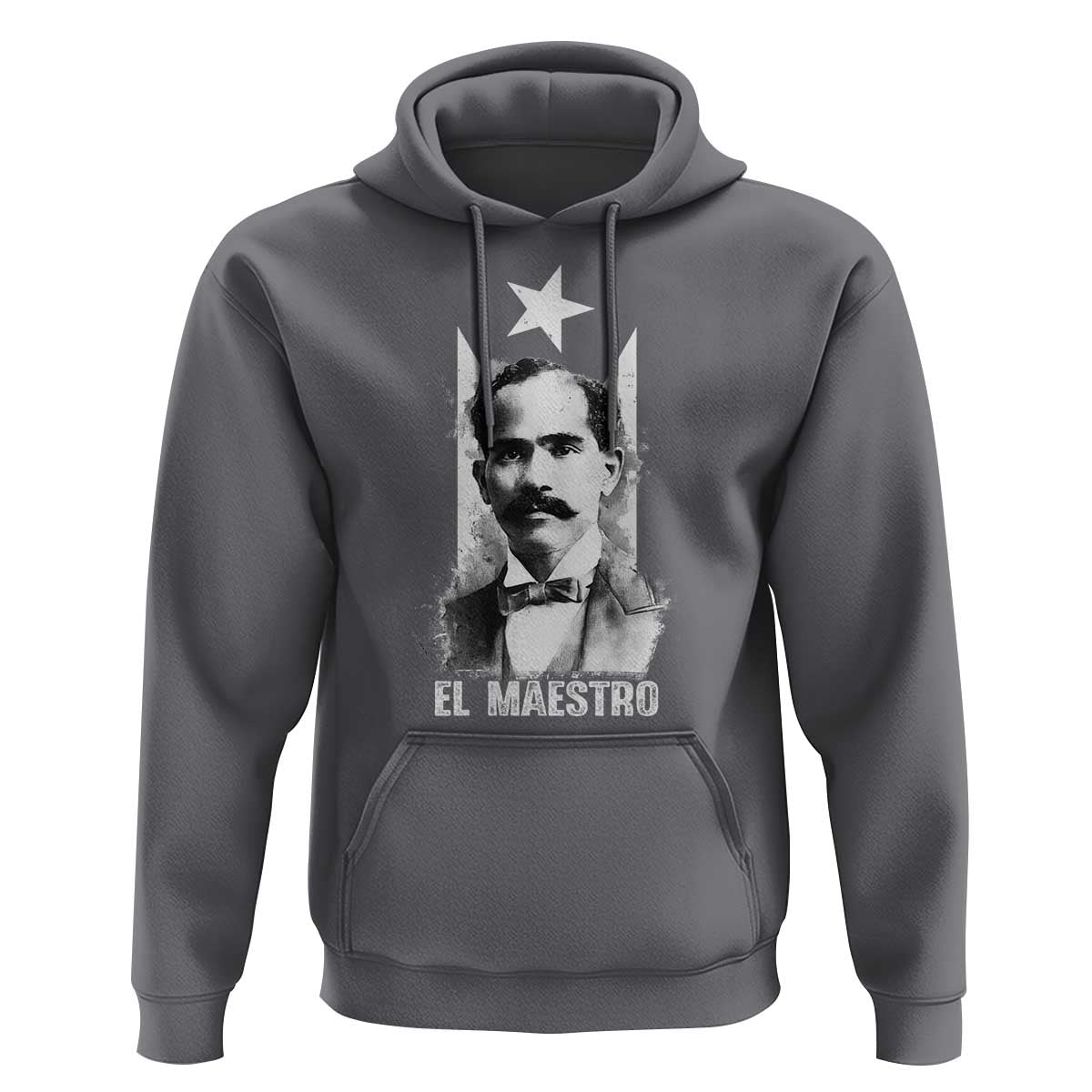 Pedro Albizu Campos Hoodie El Maestro Black Puerto Rico Flag - Wonder Print Shop