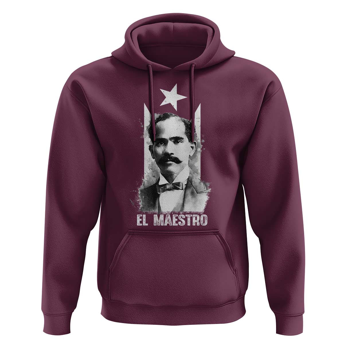 Pedro Albizu Campos Hoodie El Maestro Black Puerto Rico Flag - Wonder Print Shop