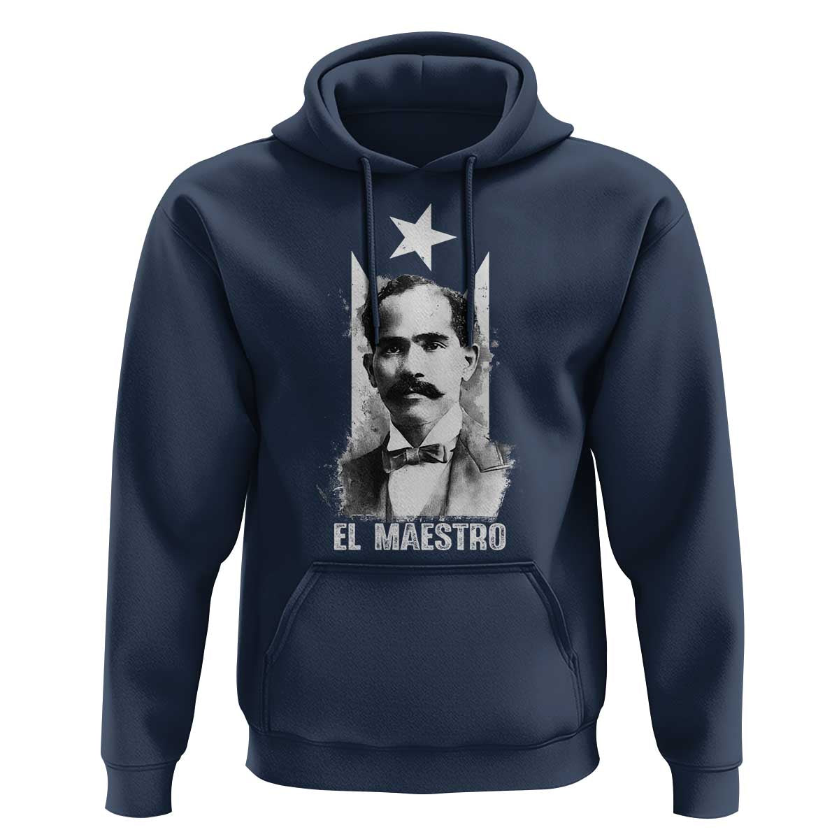 Pedro Albizu Campos Hoodie El Maestro Black Puerto Rico Flag - Wonder Print Shop