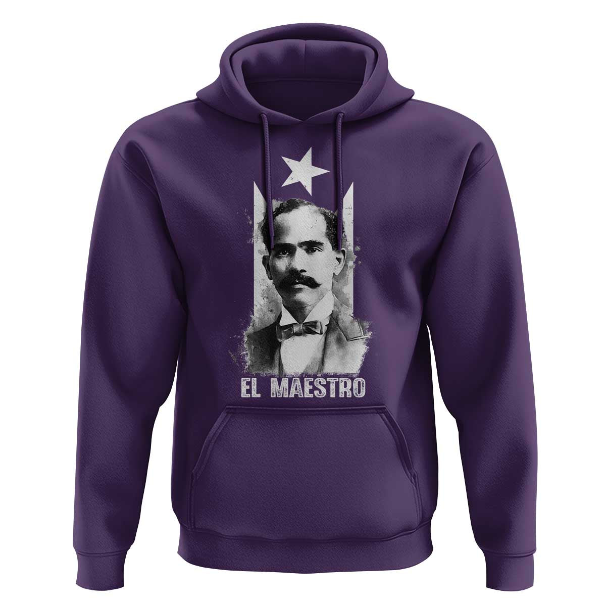 Pedro Albizu Campos Hoodie El Maestro Black Puerto Rico Flag - Wonder Print Shop