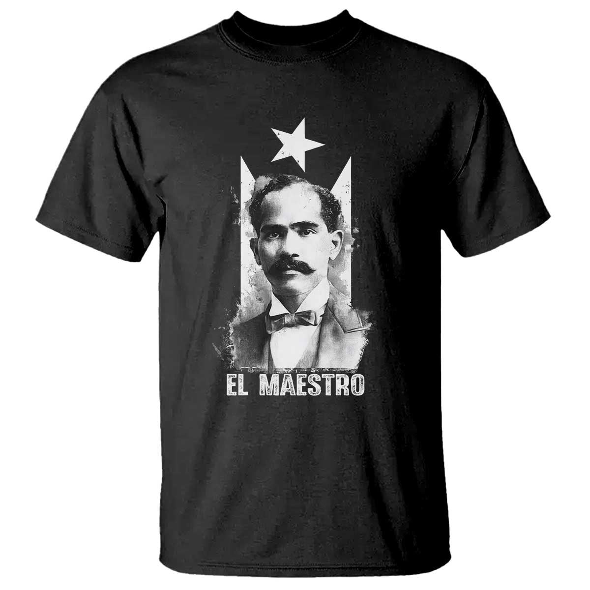 Pedro Albizu Campos T Shirt El Maestro Black Puerto Rico Flag - Wonder Print Shop