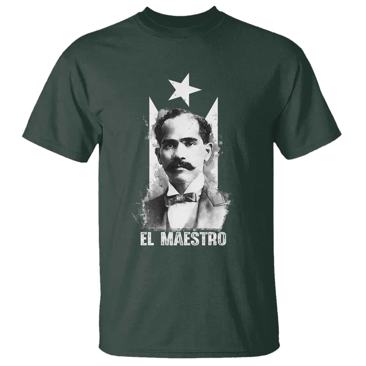 Pedro Albizu Campos T Shirt El Maestro Black Puerto Rico Flag - Wonder Print Shop