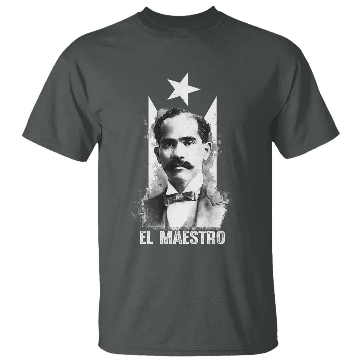 Pedro Albizu Campos T Shirt El Maestro Black Puerto Rico Flag - Wonder Print Shop