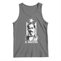 Pedro Albizu Campos Tank Top El Maestro Black Puerto Rico Flag - Wonder Print Shop