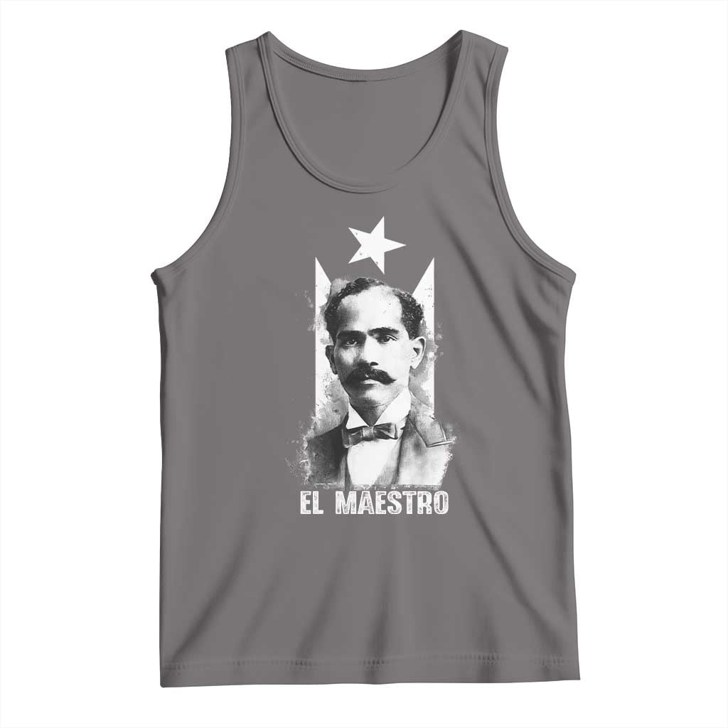 Pedro Albizu Campos Tank Top El Maestro Black Puerto Rico Flag - Wonder Print Shop
