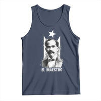 Pedro Albizu Campos Tank Top El Maestro Black Puerto Rico Flag - Wonder Print Shop