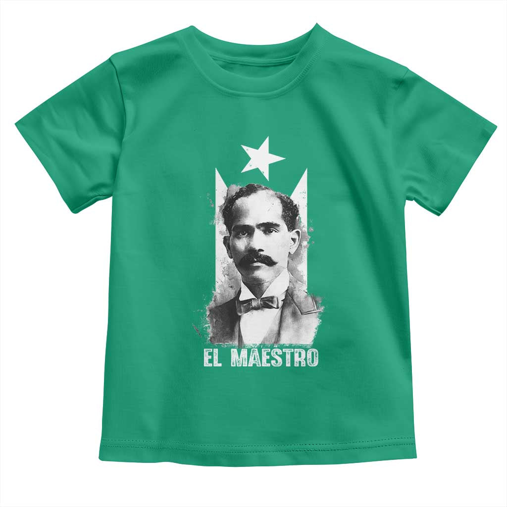 Pedro Albizu Campos Toddler T Shirt El Maestro Black Puerto Rico Flag - Wonder Print Shop