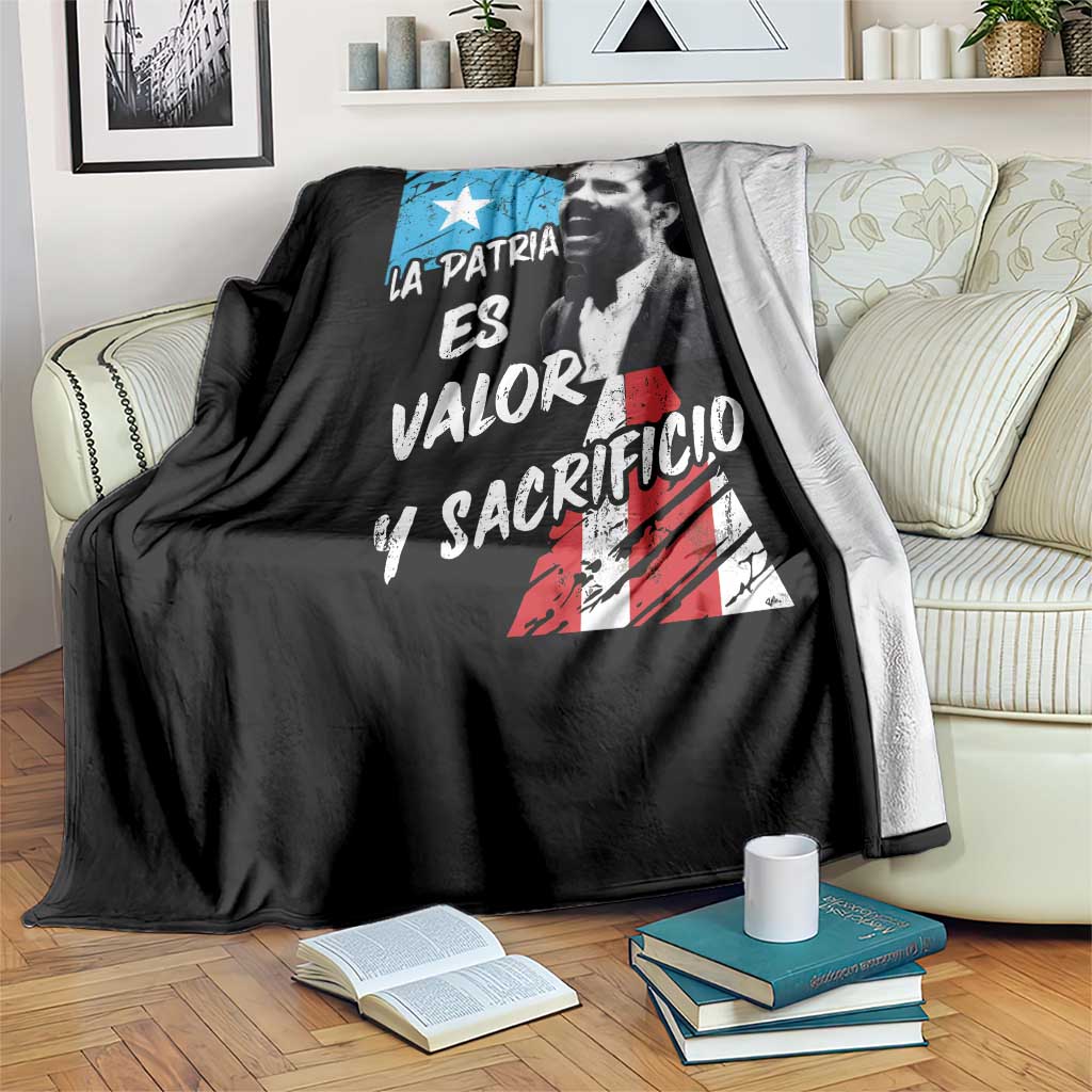 Pedro Albizu Campos Throw Blanket La Patria Es Valor Y Sacrificio Puerto Rican Leader - Wonder Print Shop