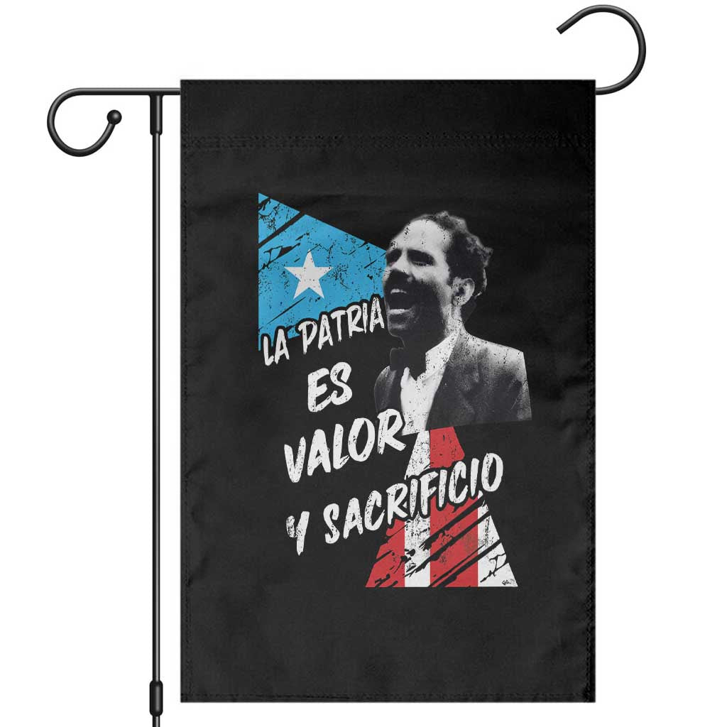 Pedro Albizu Campos Garden Flag La Patria Es Valor Y Sacrificio Puerto Rican Leader - Wonder Print Shop