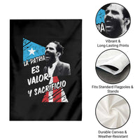 Pedro Albizu Campos Garden Flag La Patria Es Valor Y Sacrificio Puerto Rican Leader - Wonder Print Shop