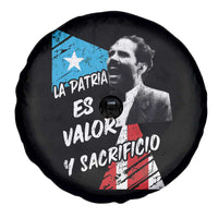 Pedro Albizu Campos Spare Tire Cover La Patria Es Valor Y Sacrificio Puerto Rican Leader - Wonder Print Shop