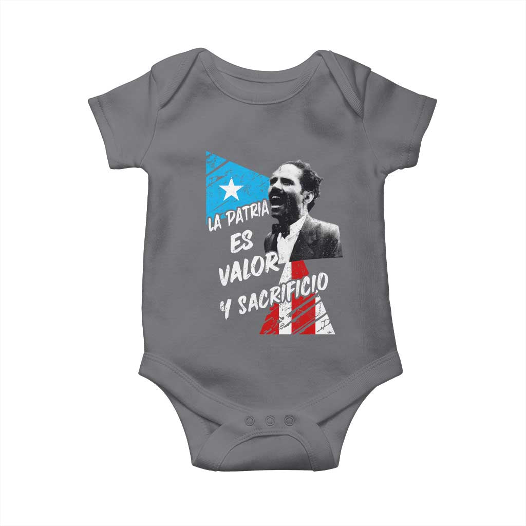 Pedro Albizu Campos Baby Onesie La Patria Es Valor Y Sacrificio Puerto Rican Leader - Wonder Print Shop