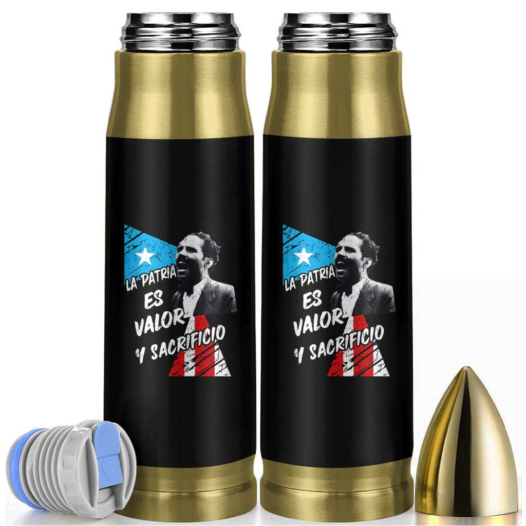 Pedro Albizu Campos Bullet Tumbler La Patria Es Valor Y Sacrificio Puerto Rican Leader - Wonder Print Shop
