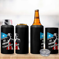 Pedro Albizu Campos 4 in 1 Can Cooler Tumbler La Patria Es Valor Y Sacrificio Puerto Rican Leader - Wonder Print Shop