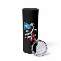 Pedro Albizu Campos Skinny Tumbler La Patria Es Valor Y Sacrificio Puerto Rican Leader - Wonder Print Shop