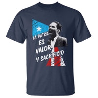 Pedro Albizu Campos T Shirt La Patria Es Valor Y Sacrificio Puerto Rican Leader - Wonder Print Shop