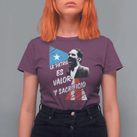 Pedro Albizu Campos T Shirt For Women La Patria Es Valor Y Sacrificio Puerto Rican Leader - Wonder Print Shop