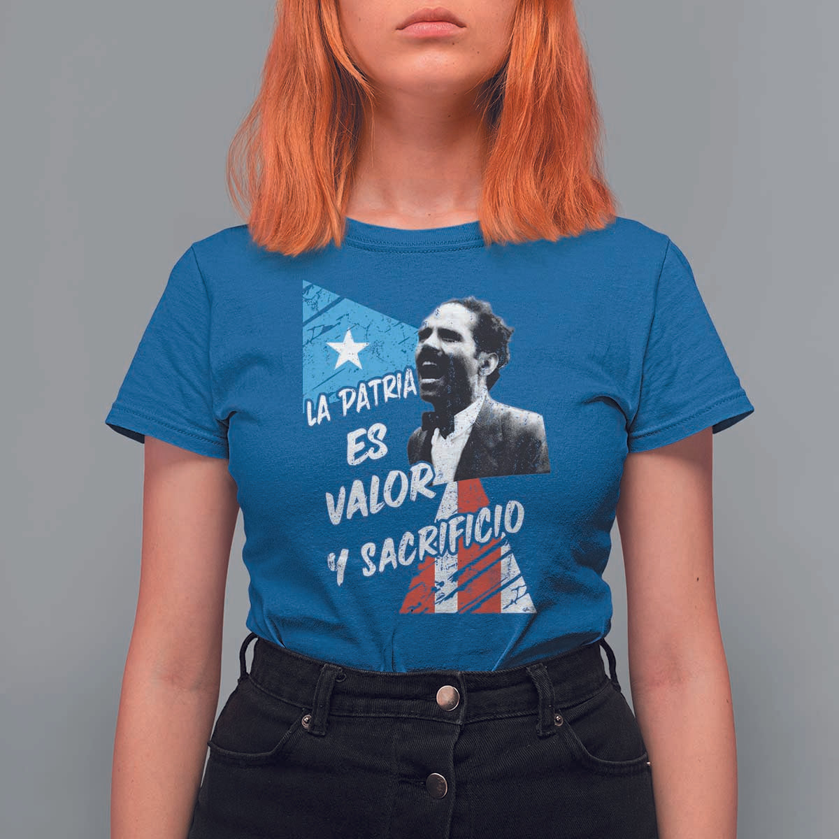 Pedro Albizu Campos T Shirt For Women La Patria Es Valor Y Sacrificio Puerto Rican Leader - Wonder Print Shop
