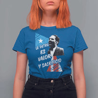 Pedro Albizu Campos T Shirt For Women La Patria Es Valor Y Sacrificio Puerto Rican Leader - Wonder Print Shop