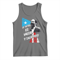 Pedro Albizu Campos Tank Top La Patria Es Valor Y Sacrificio Puerto Rican Leader - Wonder Print Shop
